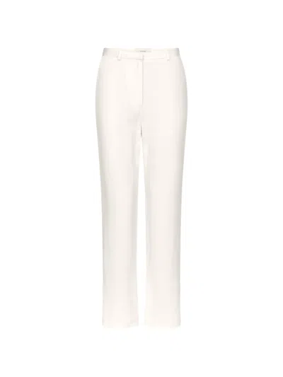 Loulou De Saison Hook Tapered Trousers In White