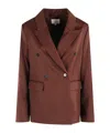 Loulou De Saison Horn Double-breasted Jacket In Red