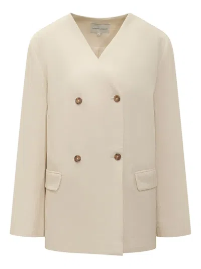 Loulou De Saison Icha Double-breasted Blazer In Neutral
