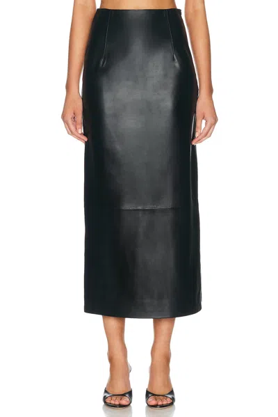 Loulou De Saison Inga High-waisted Maxi Skirt In Black