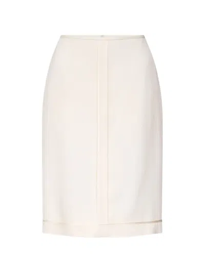 Loulou De Saison Inside-out Seam Straight Midi Skirt In Animal Print