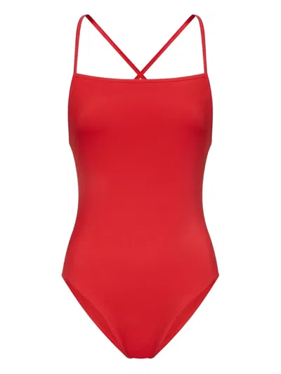 Loulou De Saison Itak Cross-back Swimsuit In Red