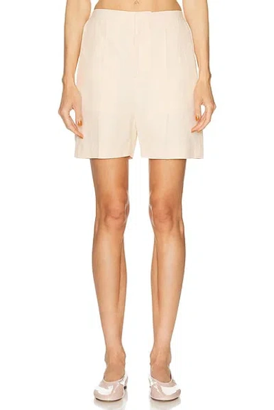 Loulou De Saison Ivan Elastic Waistband Baggy Short In Neutral