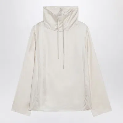Loulou De Saison Ivory Cyna Silk Blouse In Neutral