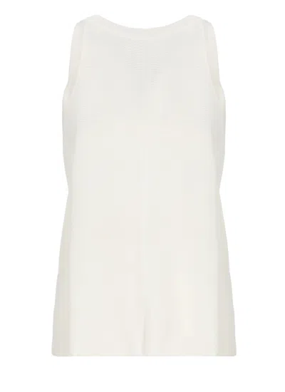 Loulou De Saison Ivory Ohana Viscose Tank Top In White