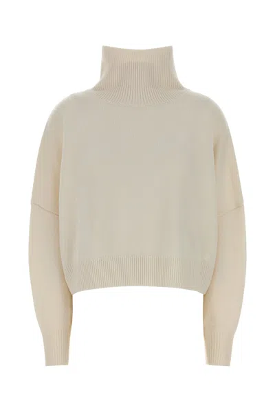 Loulou De Saison Ivory Wool Blend Luke Sweater