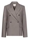 Loulou De Saison Peak-lapels Double-breasted Blazer In Brown