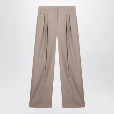 Loulou De Saison Jacket With Darts In Taupe Wool In Neutral