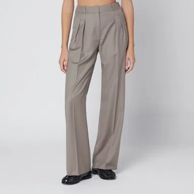 Loulou De Saison Jacket With Darts In Taupe Wool In Brown