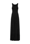 Loulou De Saison Knitted Jada Maxi Dress In Black