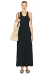 Loulou De Saison Jada Long Knit Dress In Black