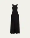 Loulou De Saison Jada Sleeveless Scoop-neck Knit Maxi Dress In Black