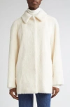 Loulou De Saison Jakob Wide Fit Alpaca & Wool Short Jacket In Neutral