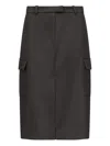 Loulou De Saison Jasper Cargo-pockets Pencil Midi Skirt In Black