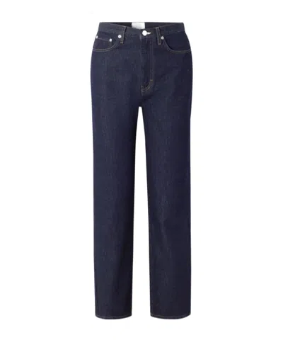 Loulou De Saison Jude Organic High-rise Straight-leg Jeans In Blue