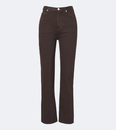 Loulou De Saison Jude Straight Jeans In Brown