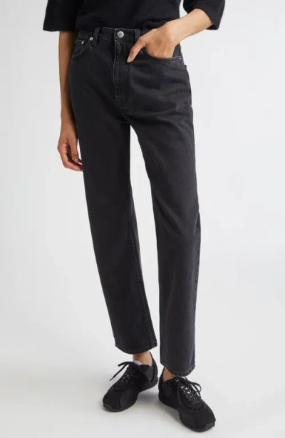 Loulou De Saison Jude Straight Leg Jeans In Black