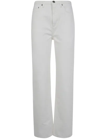 Loulou De Saison "jude" Straight Leg Jeans In White