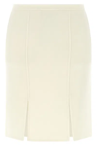 Loulou De Saison Judy Front-slit Midi Skirt In Neutral