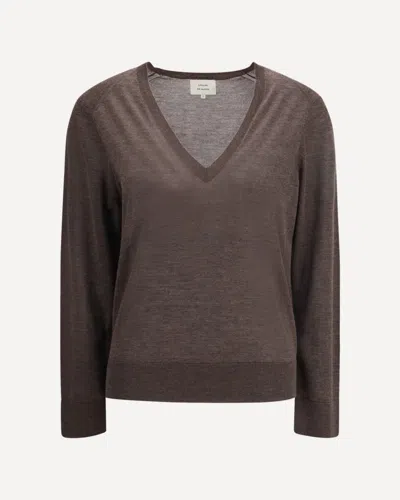 Loulou De Saison Julio Cashmere Sweater In Brown