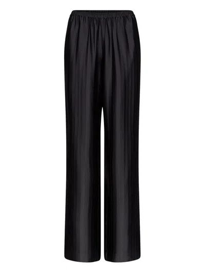 Loulou De Saison Kadala Striped Elasticated Trousers In Black