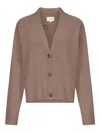 Loulou De Saison Kaia Lds Anthracite Cardigan In Brown