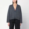 Loulou De Saison Kaia Lds Anthracite Grey Cashmere Cardigan In Gray