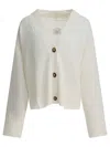 Loulou De Saison Kaia Lds Knitwear White In White