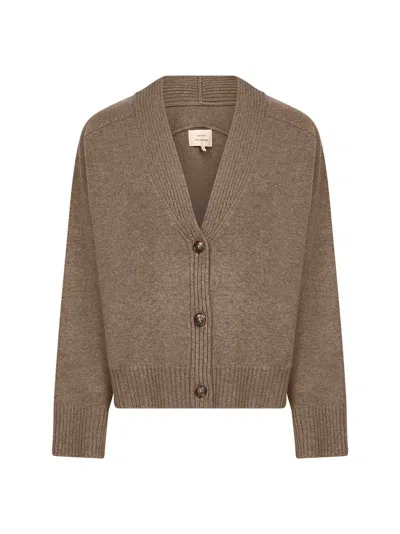 Loulou De Saison Kaia V-neck Cardigan In Brown