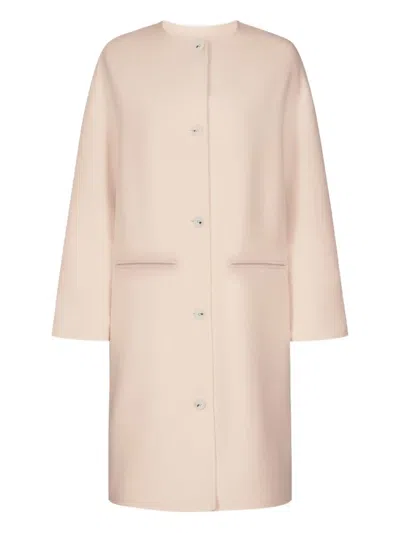 Loulou De Saison Kerry Collarless Coat In Neutral