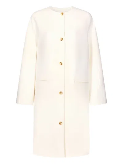 Loulou De Saison Kerry Collarless Coat In Neutral