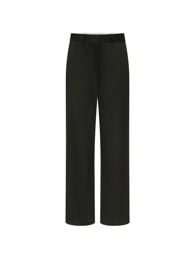 Loulou De Saison Kian Straight-leg Trousers In Black