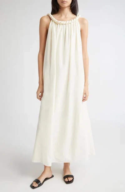 LOULOU DE SAISON LOULOU DE SAISON KIKA GATHERED COTTON & SILK VOILE MAXI DRESS