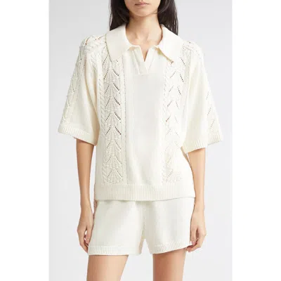 LOULOU DE SAISON LOULOU DE SAISON KINA JOHNNY COLLAR COTTON SWEATER