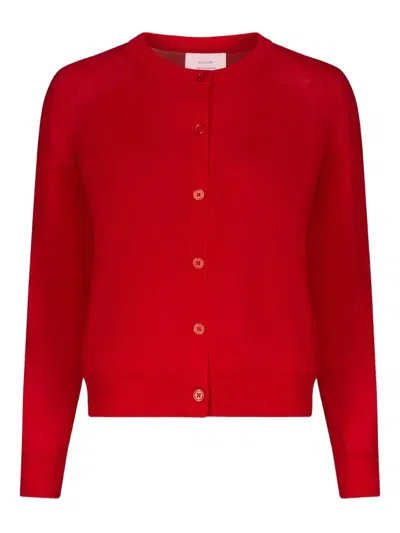 Loulou De Saison Kita Buttoned Cardigan In Red
