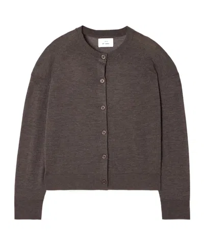 Loulou De Saison Kita Cashmere Cardigan In Brown