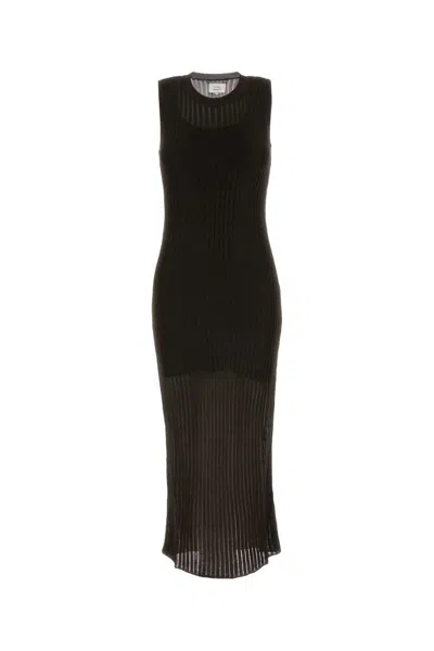 Loulou De Saison Icaria 01 Loose-fit Midi Dress In Black