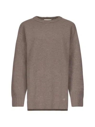 Loulou De Saison Knit Sweatshirt In Brown