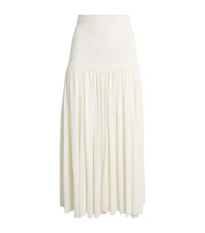 Loulou De Saison Knitted Romy Maxi Skirt In Ivory