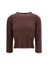 Loulou De Saison Cashmere Cropsweater In Brown
