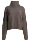 Loulou De Saison Taupe Melange Wool Cashmere Knitwear In Brown