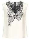 Loulou De Saison Sleeveless White Silk Top In Gray