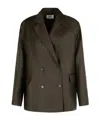 Loulou De Saison Lapel Long-sleeved Suit Jacket In Brown