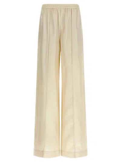 Loulou De Saison Lars Elastic Waistband Pants In Animal Print