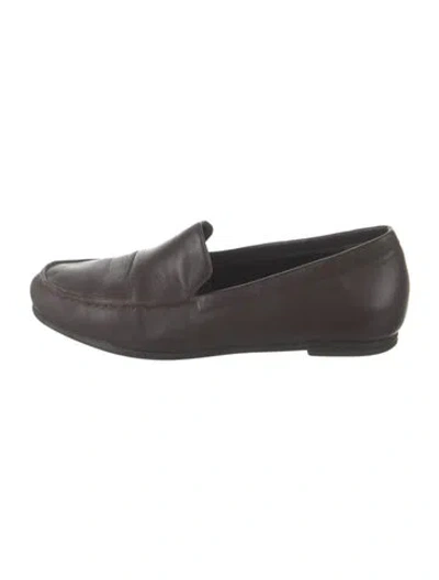 Pre-owned Loulou De Saison Leather Loafers In Brown