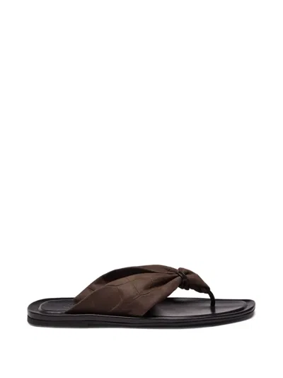 Loulou De Saison Akin Draped Sandal In Brown