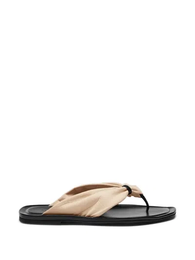 Loulou De Saison Leather Sandals In Neutral