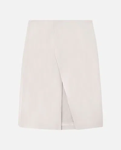 Loulou De Saison Leather Slit Skirt In Neutral