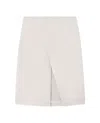 Loulou De Saison Leather Slit Skirt In Yellow