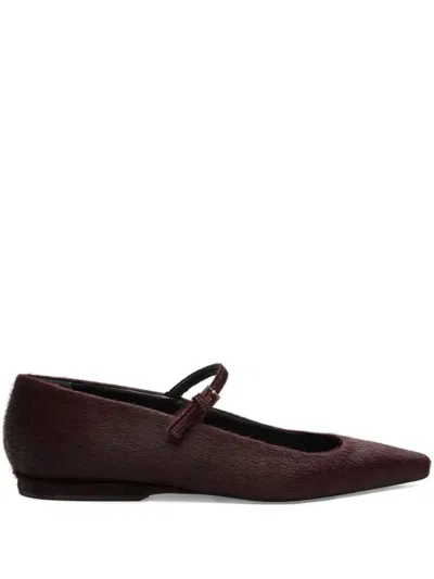 Loulou De Saison Leone Pointed-toe Ballet Flats In Brown